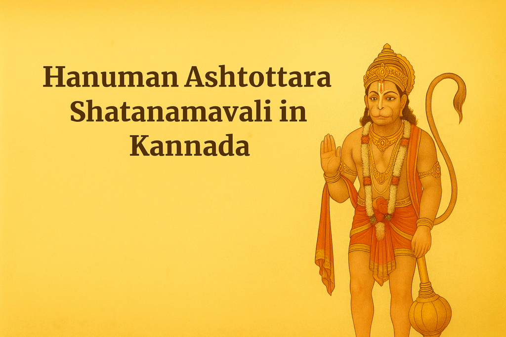 Hanuman Ashtottara Shatanamavali in Kannada